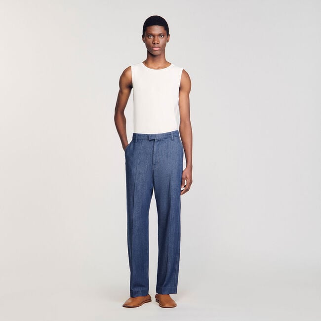 Pantalon en chambray