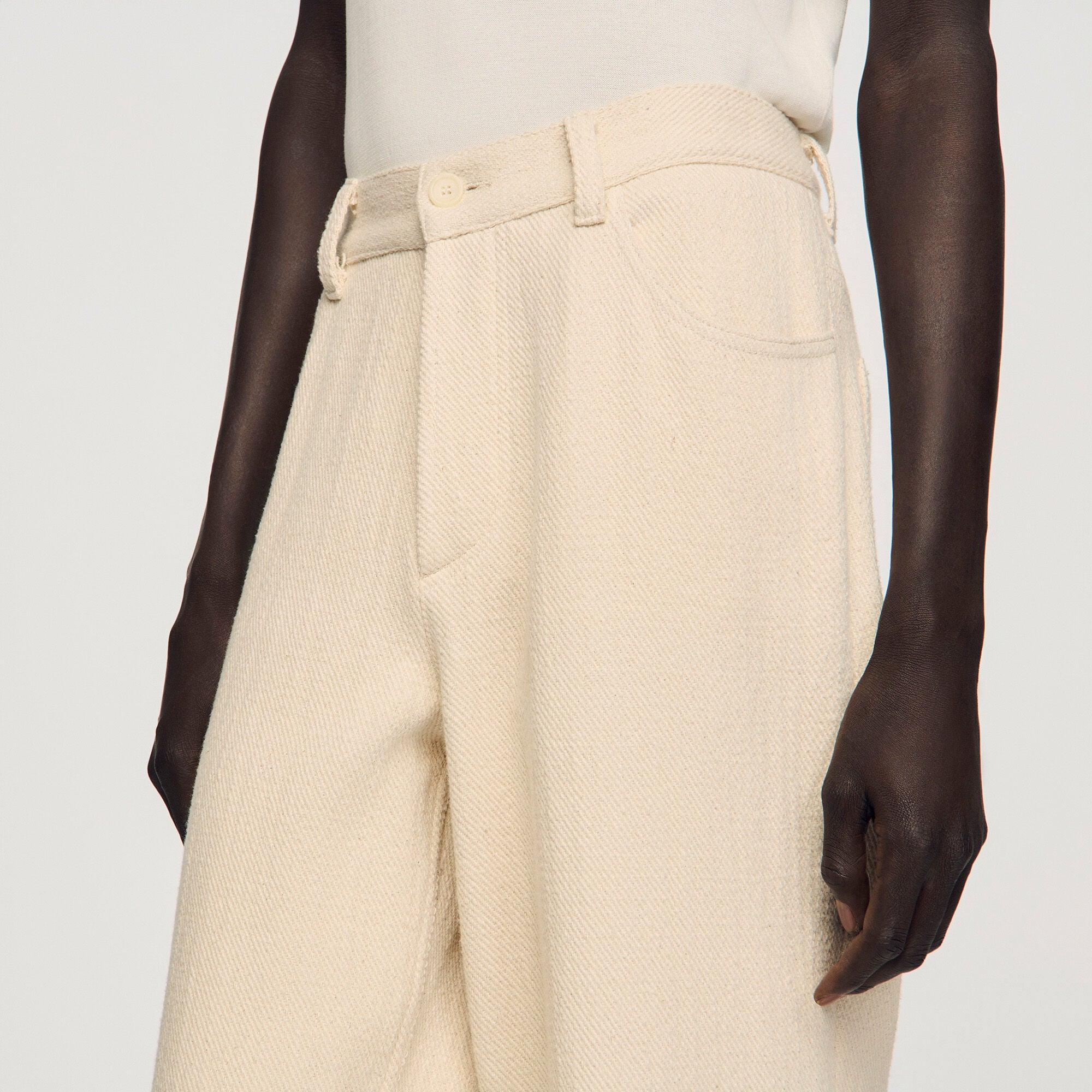 Pantalon large en coton 