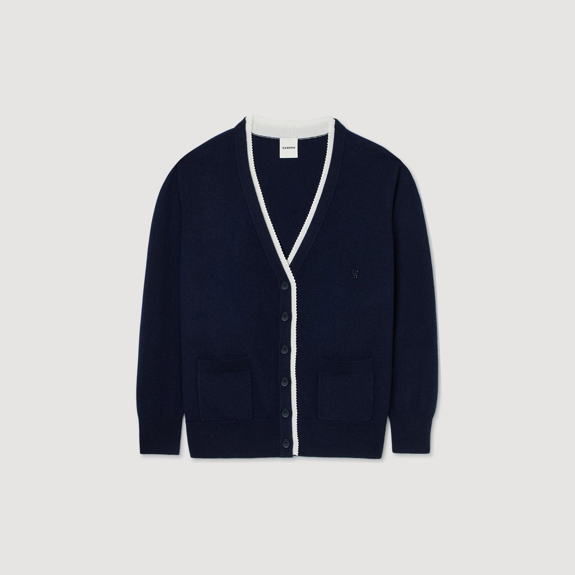 Cardigan long bicolore
