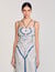 Robe longue à imprimé spirales