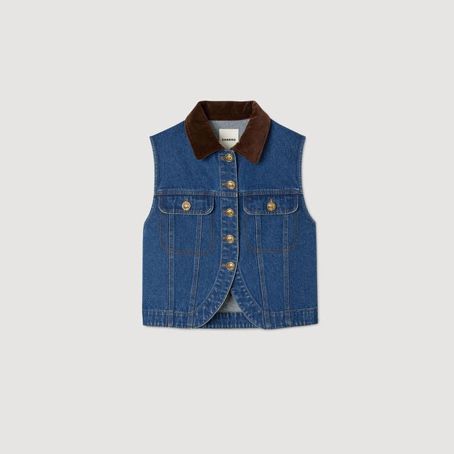 Blouson sans manches en denim 