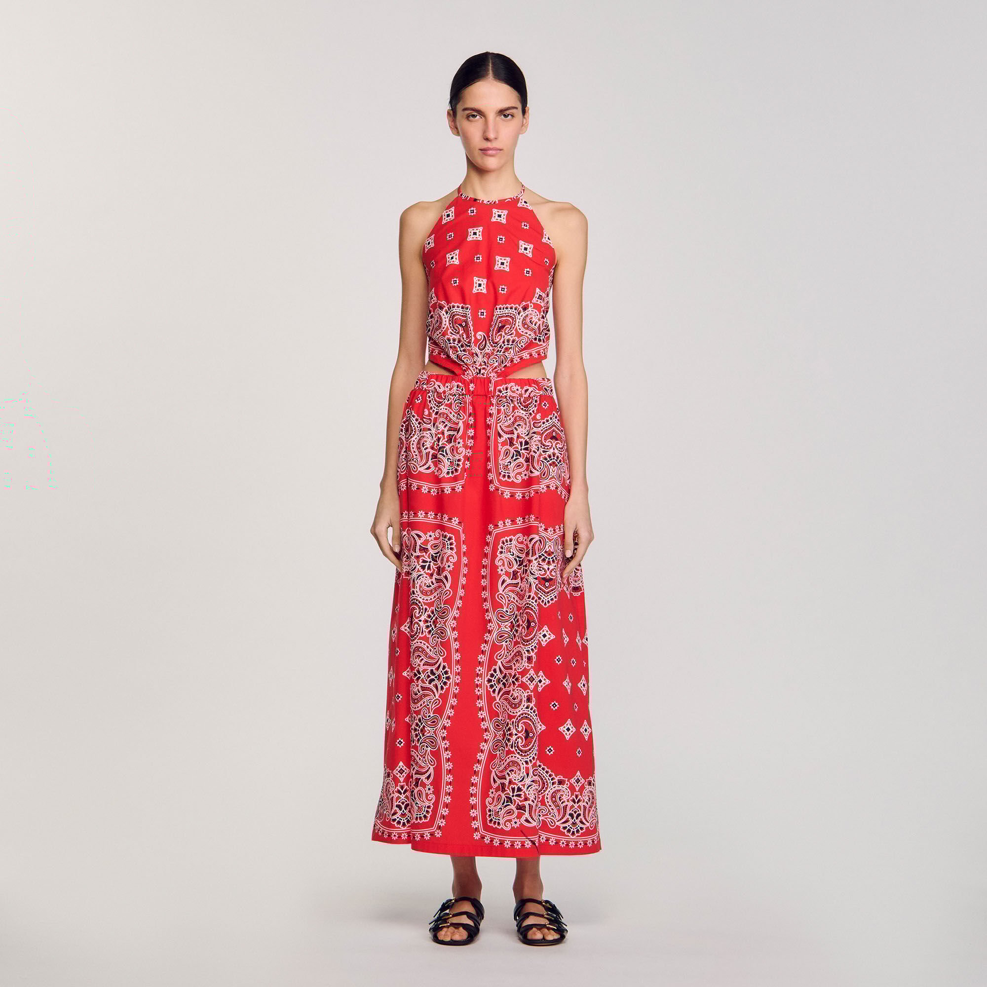 Robe longue à imprimé bandana