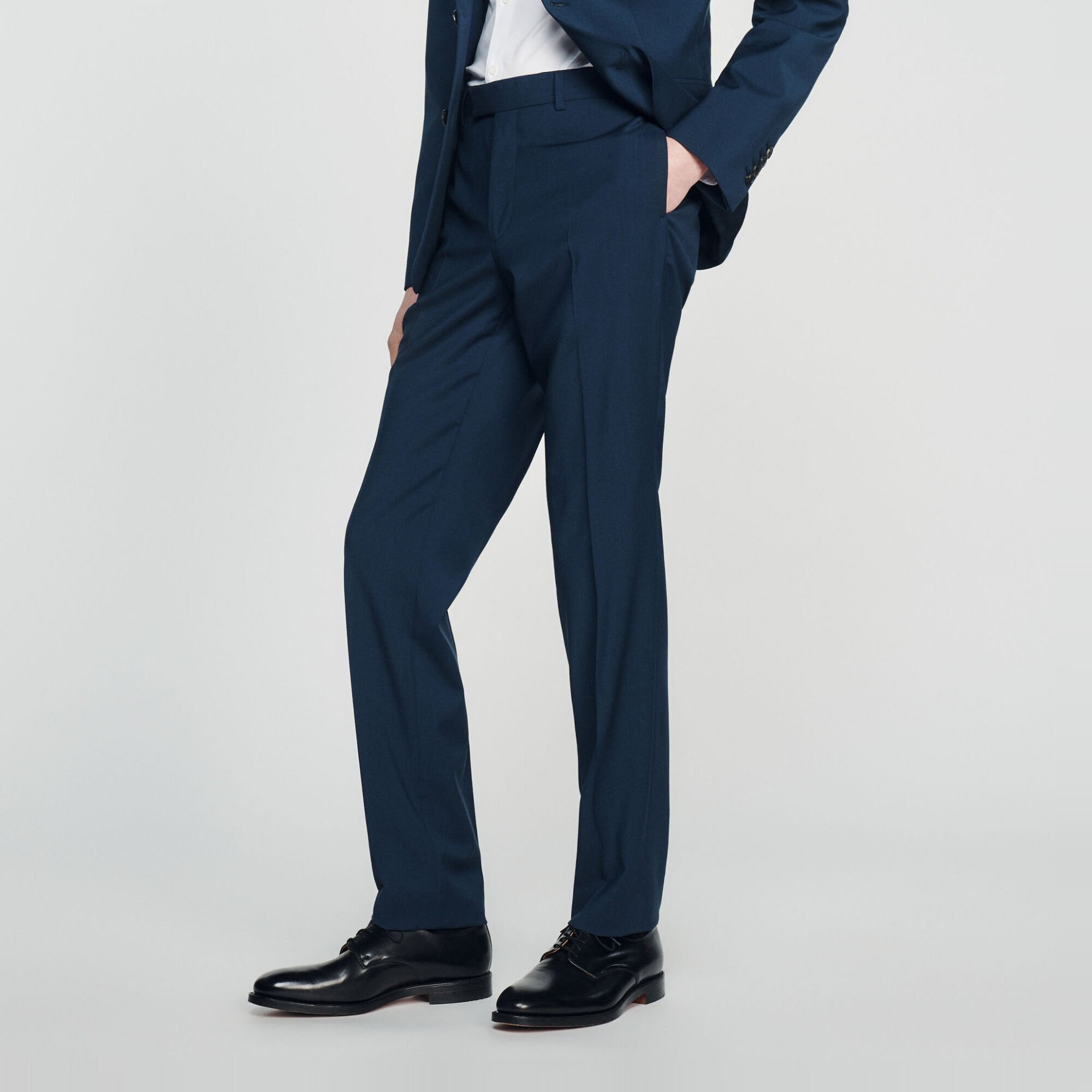 Pantalon de costume en laine stretch