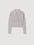Cardigan zippé à col perlé 