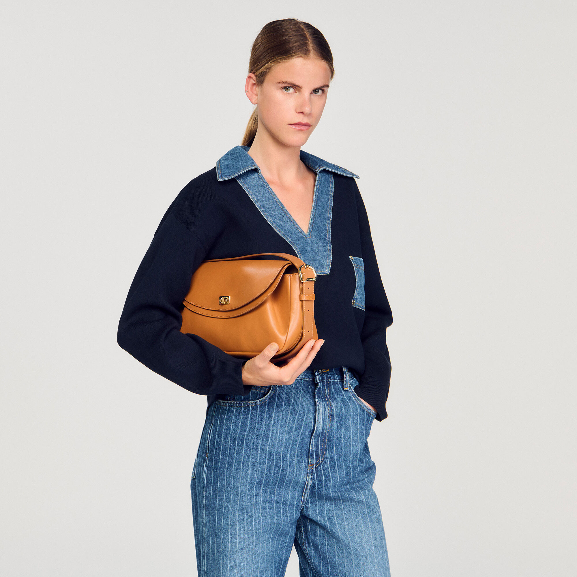 Sac en cuir lisse Le Mambo