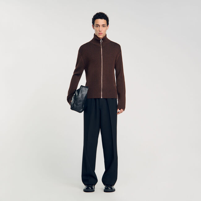 Cardigan côtelé