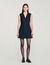 Robe courte tailleur strassée