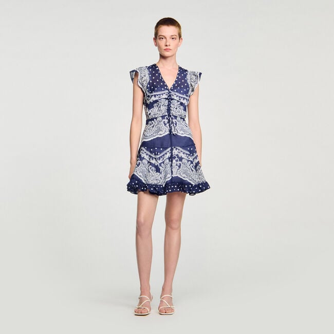 Robe courte à imprimé bandana
