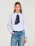 Chemise courte à cravate amovible