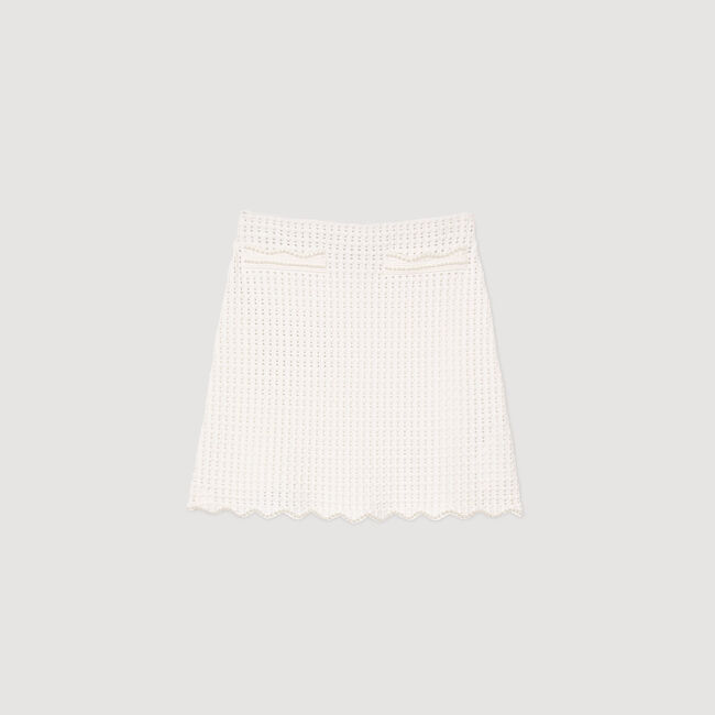 Jupe courte en maille perlée