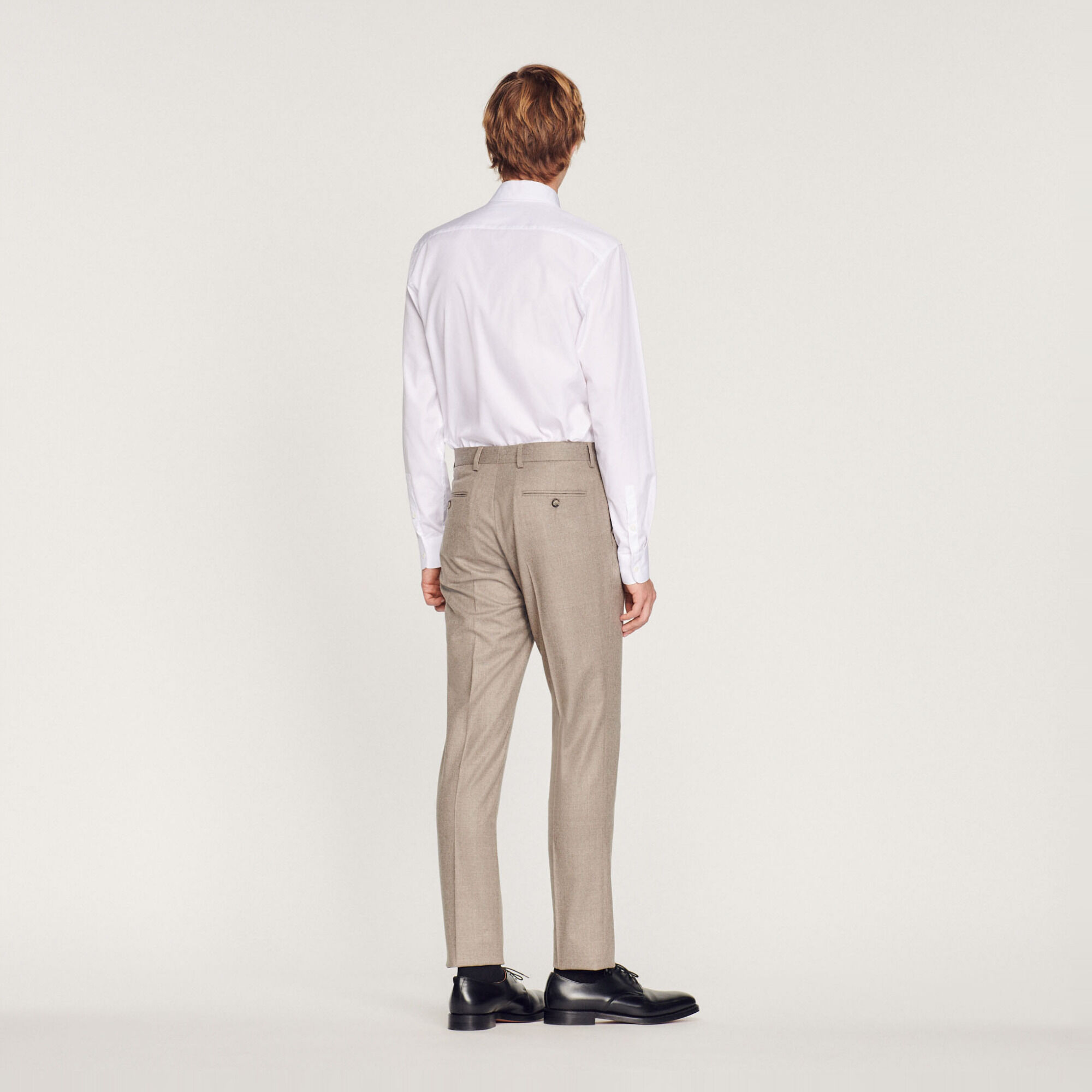 Pantalon de costume en flanelle