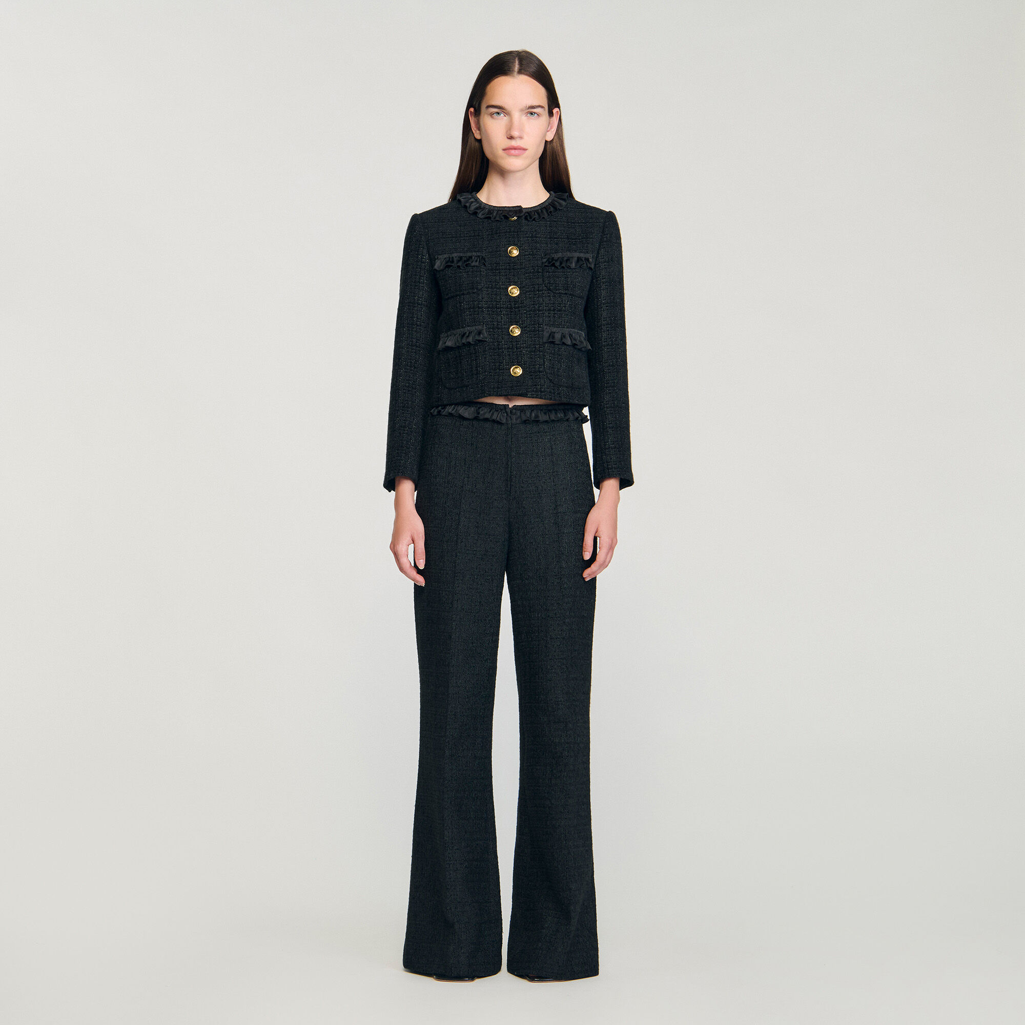Pantalon de tailleur en tweed