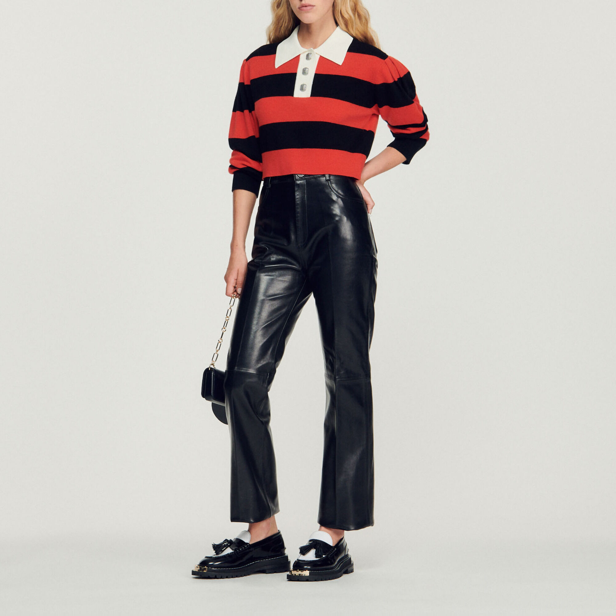 Pantalon cuir sandro outlet