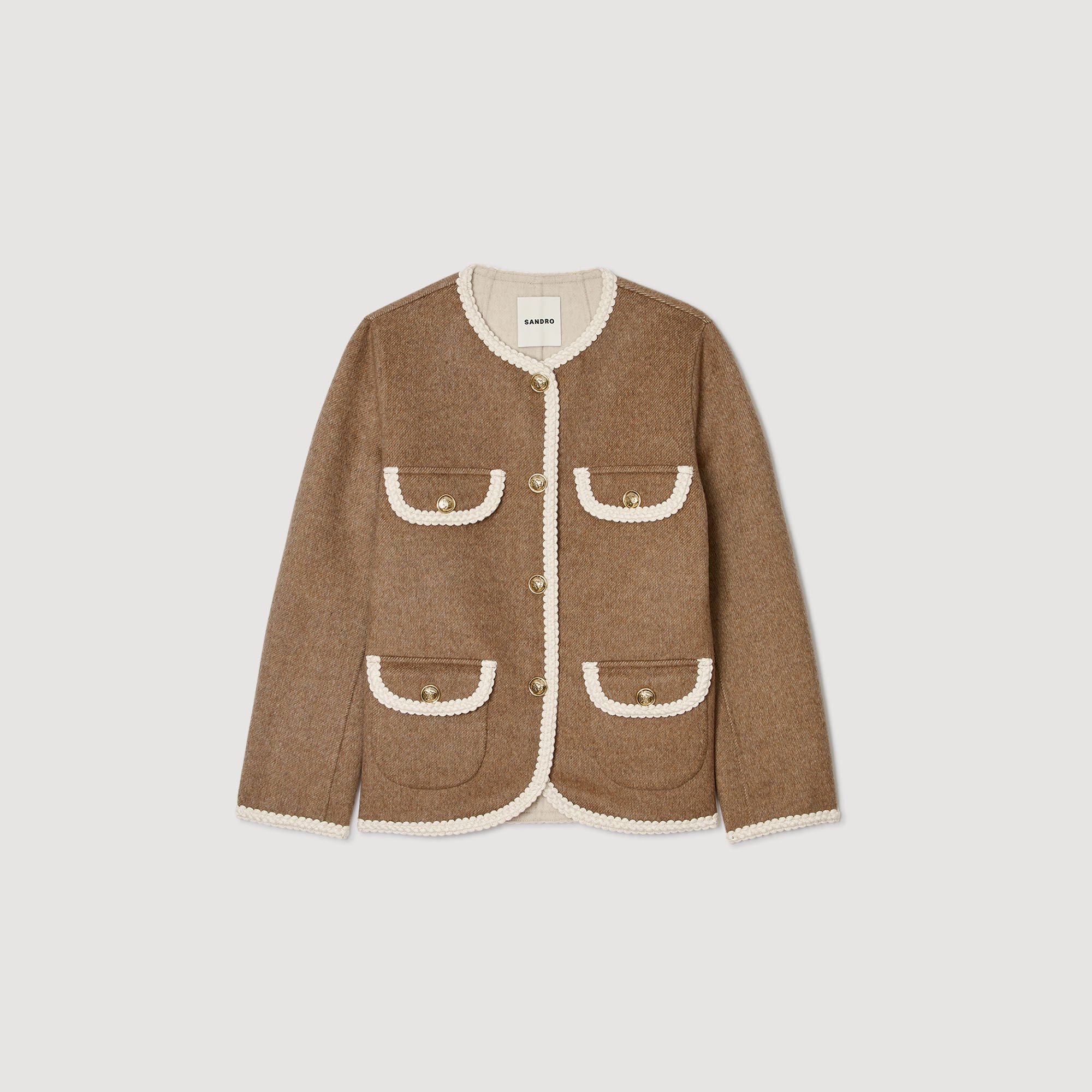 Veste double face boutonnée