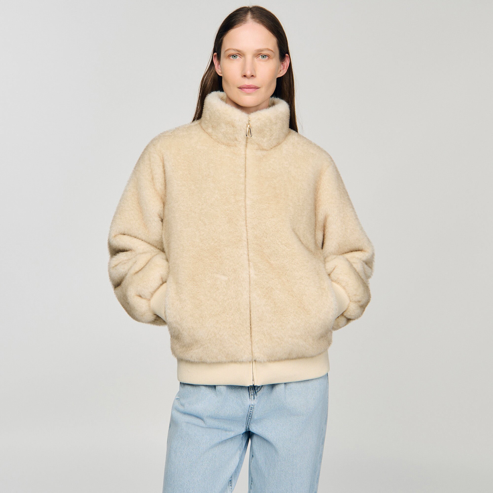 Blouson en fausse fourrure