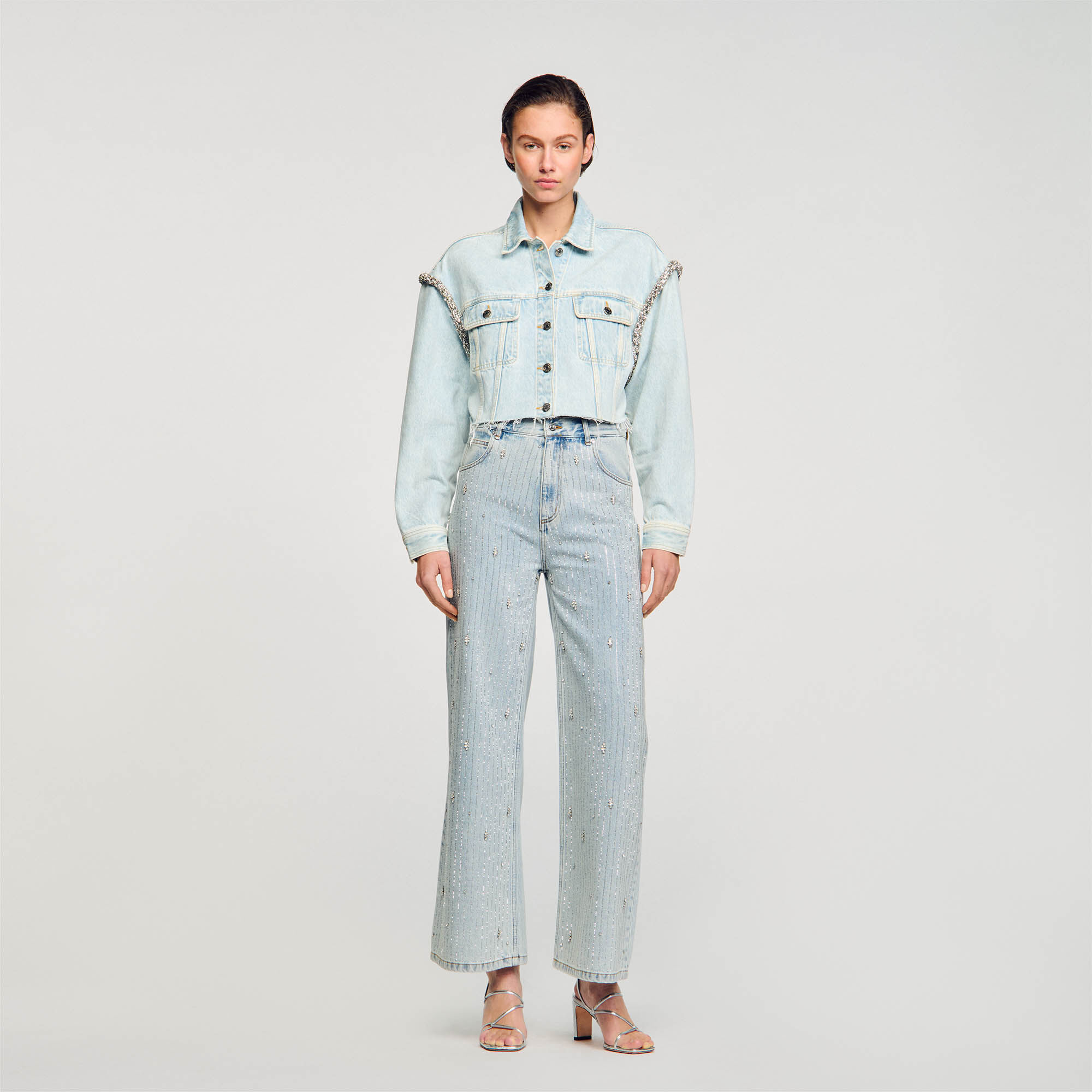 Blouson court jean femme outlet