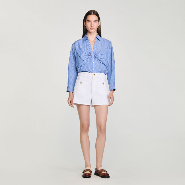 Chemise oversize à nœud