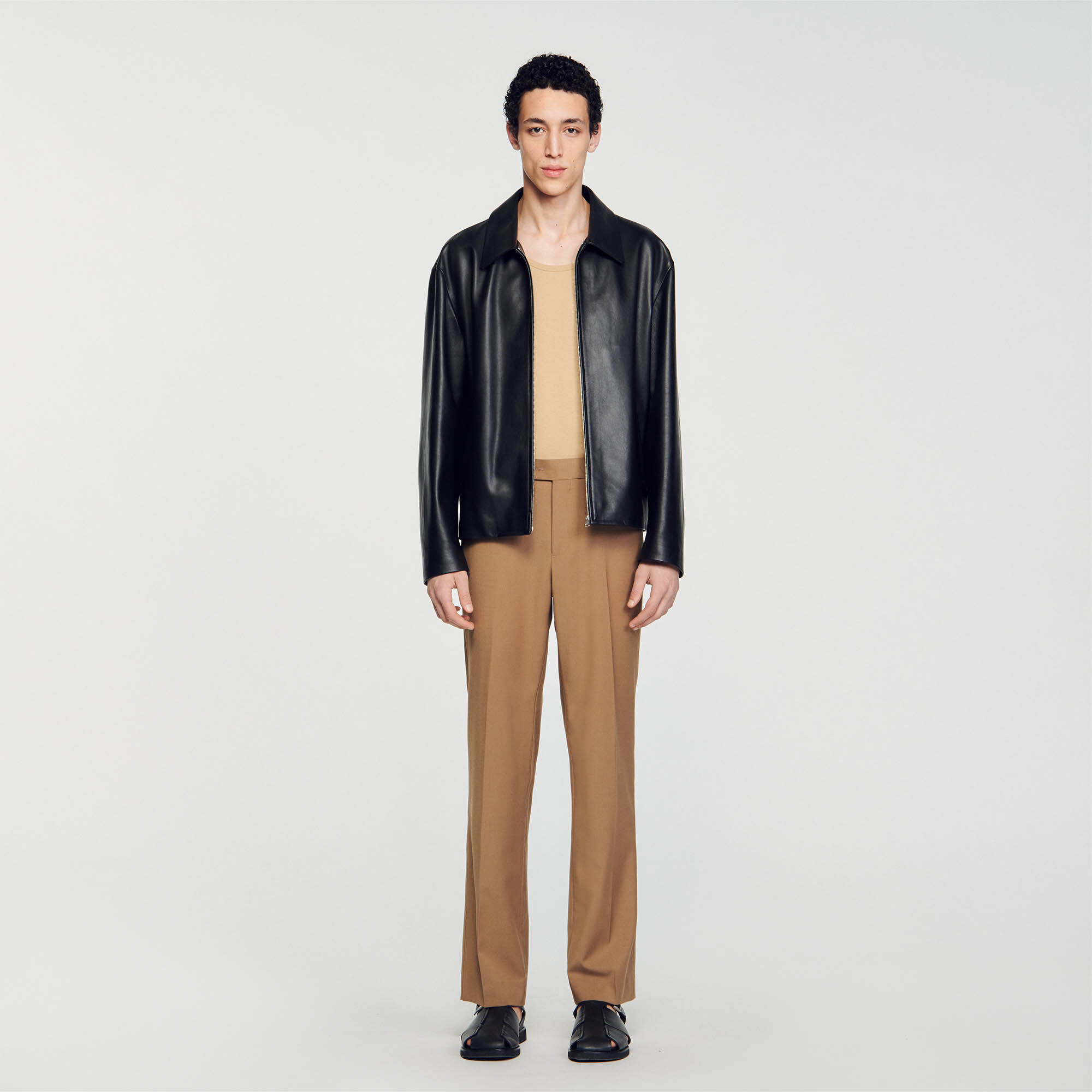 Blouson cuir sandro femme online