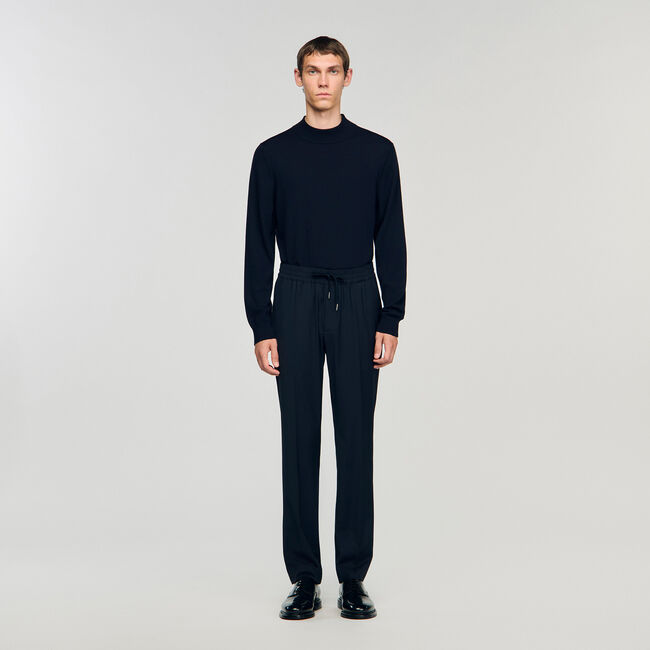 Pantalon droit élastiqué