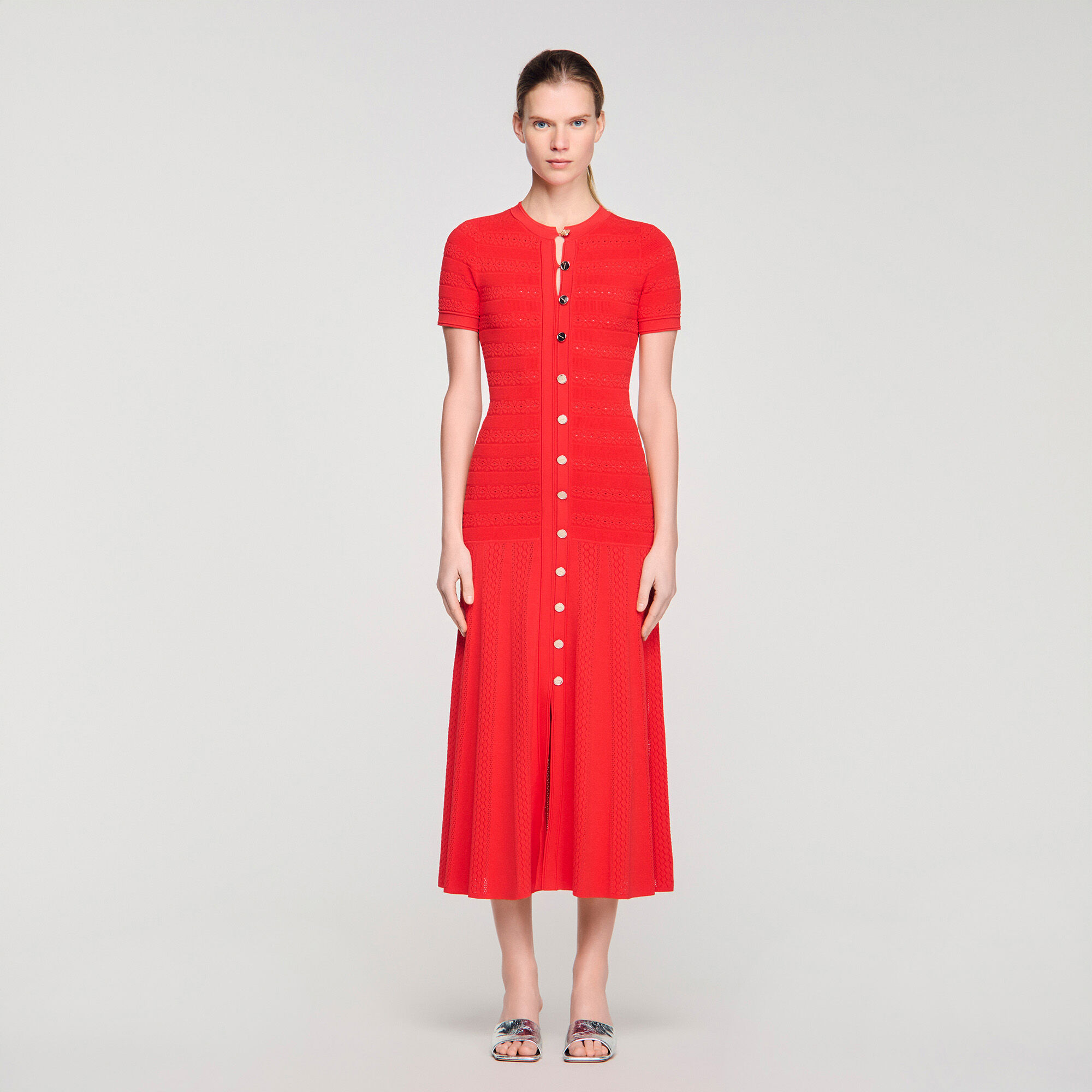 Robe longue en maille