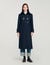 Manteau long avec col en peau lainée