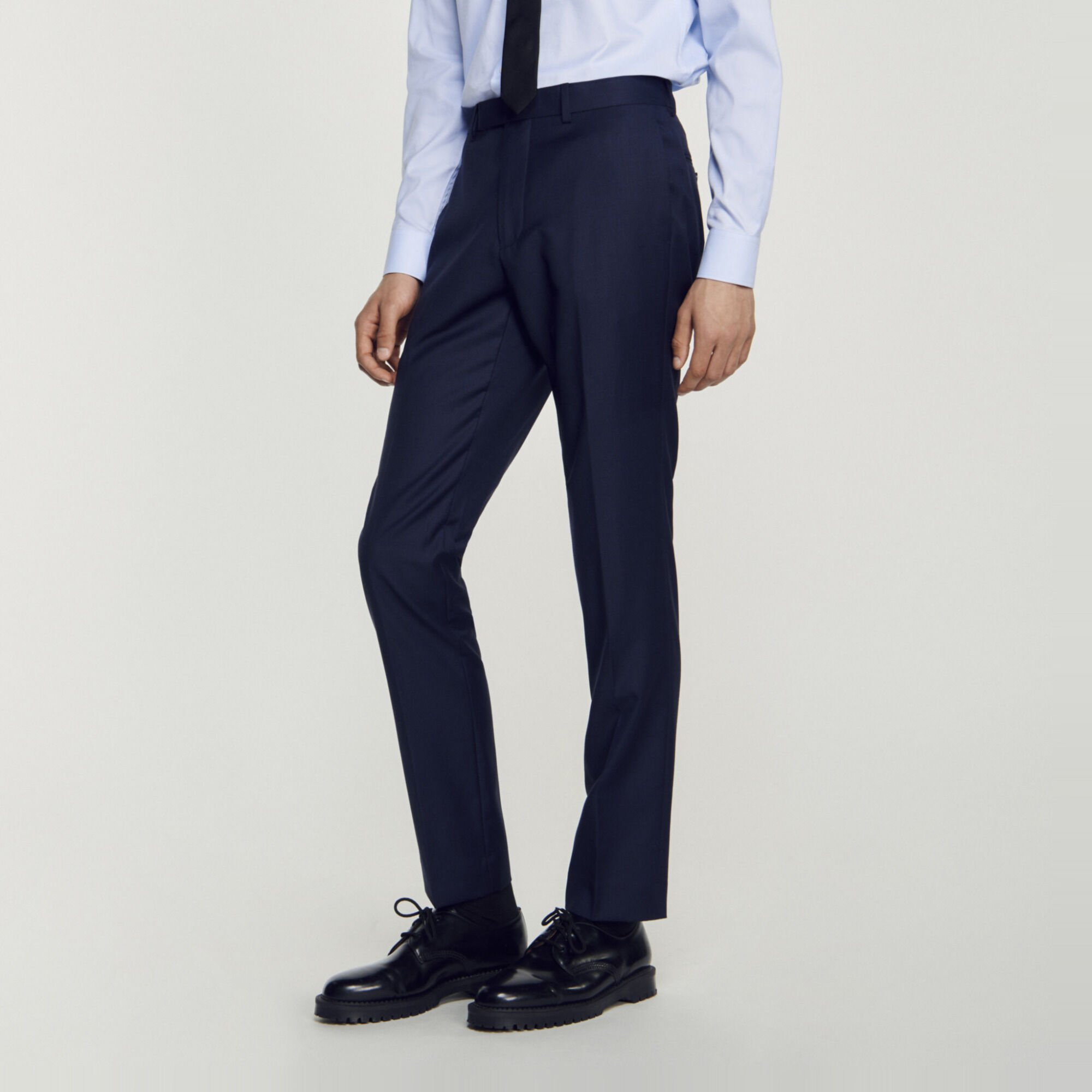 Pantalon de costume en laine stretch