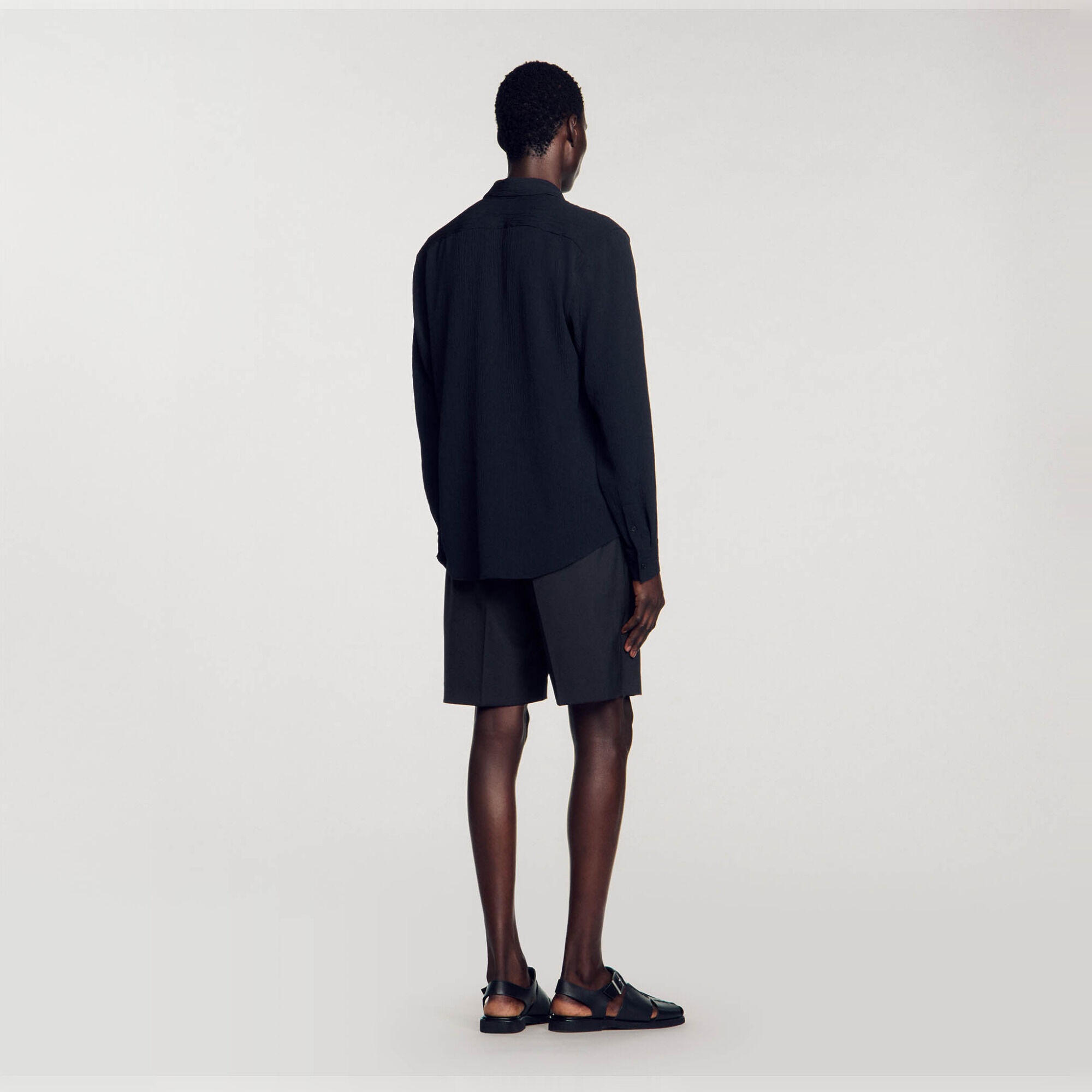 Chemise fluide pliss&eacute;e - Homme | Sandro Paris