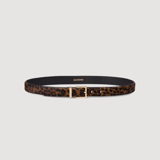Ceinture en cuir effet pony