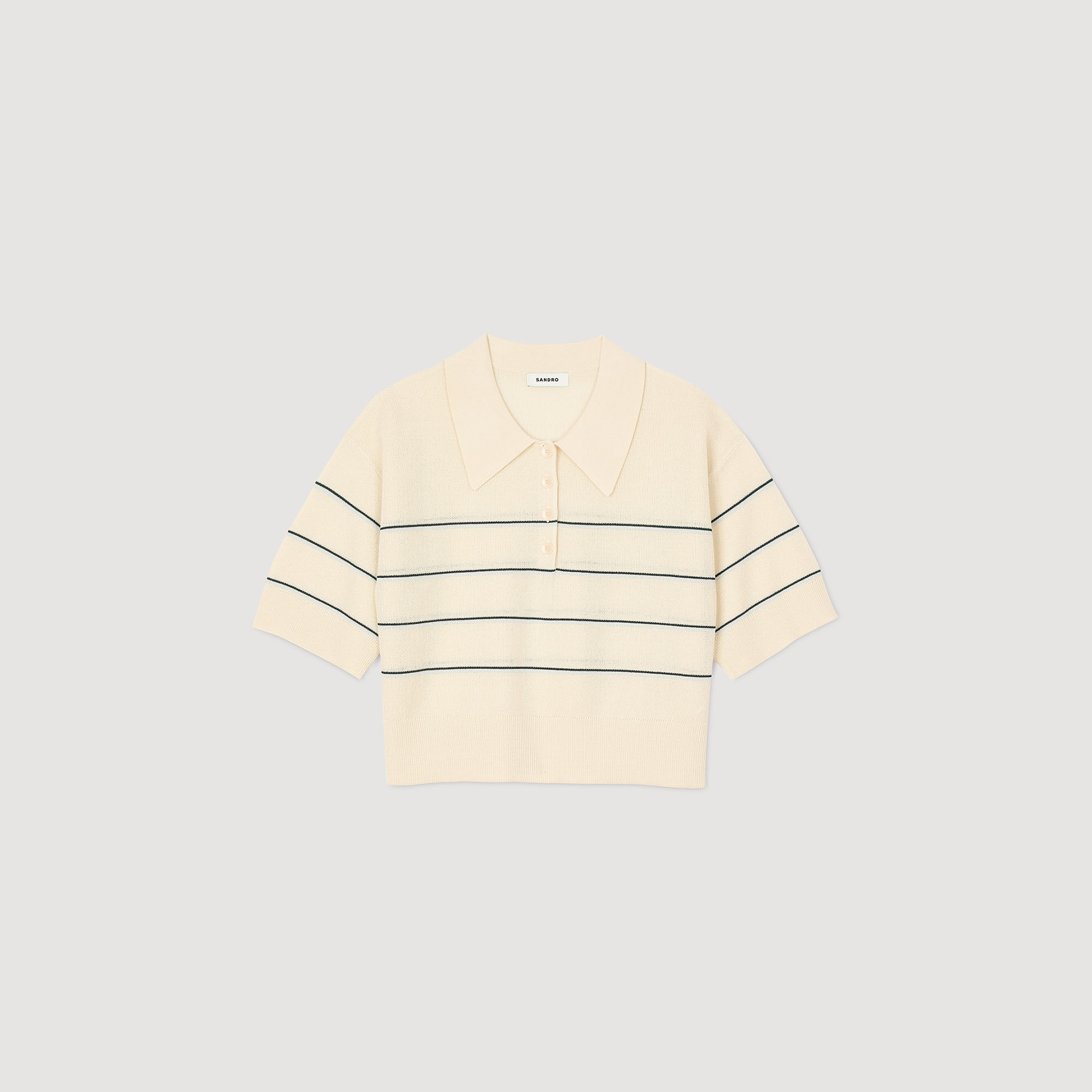 Pull polo à rayures