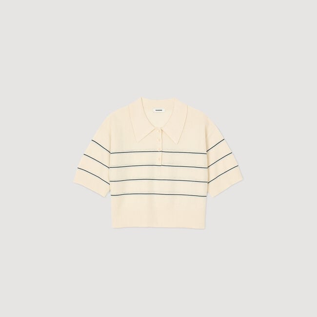 Pull polo à rayures