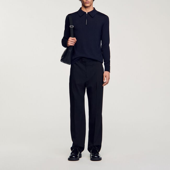 Pull polo en maille
