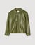 Blouson zippé en cuir