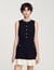 Robe courte en tweed bicolore