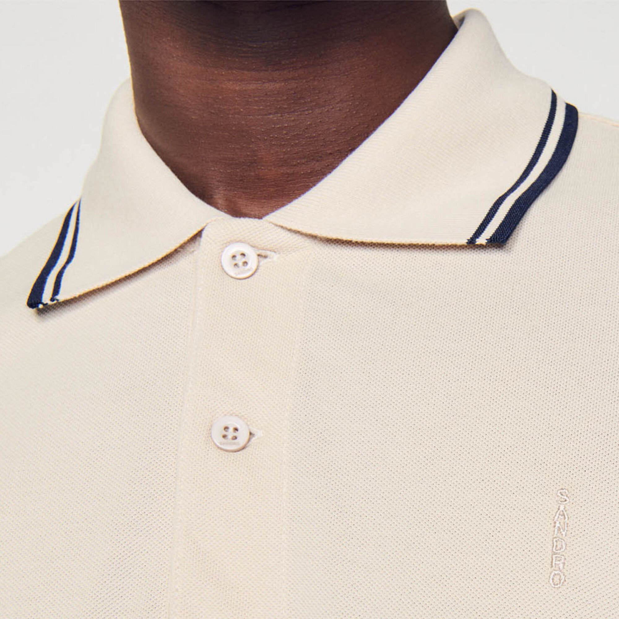 Polo en piqué de coton