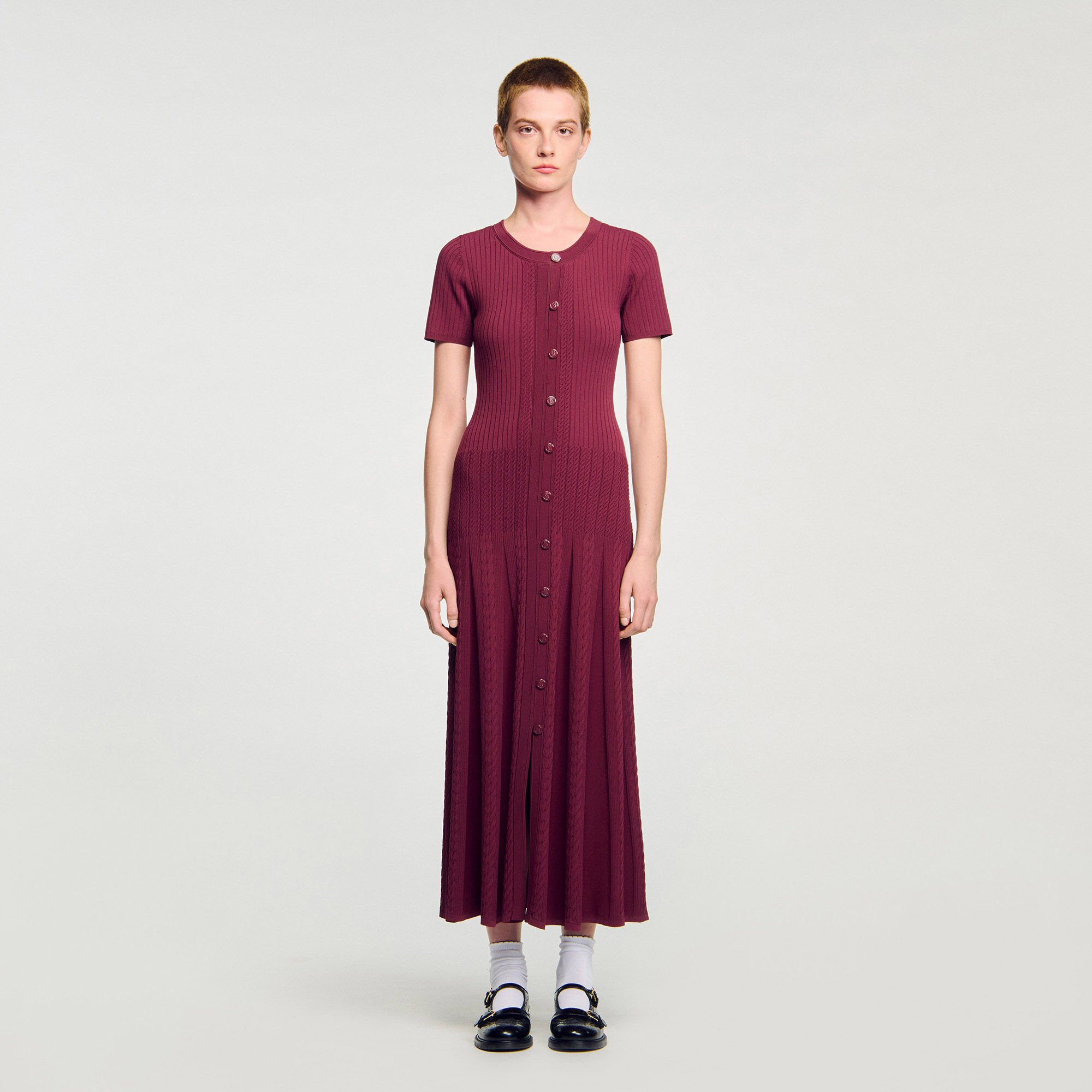 Robe longue en maille