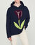 Hoodie à capuche et broderies tulipes