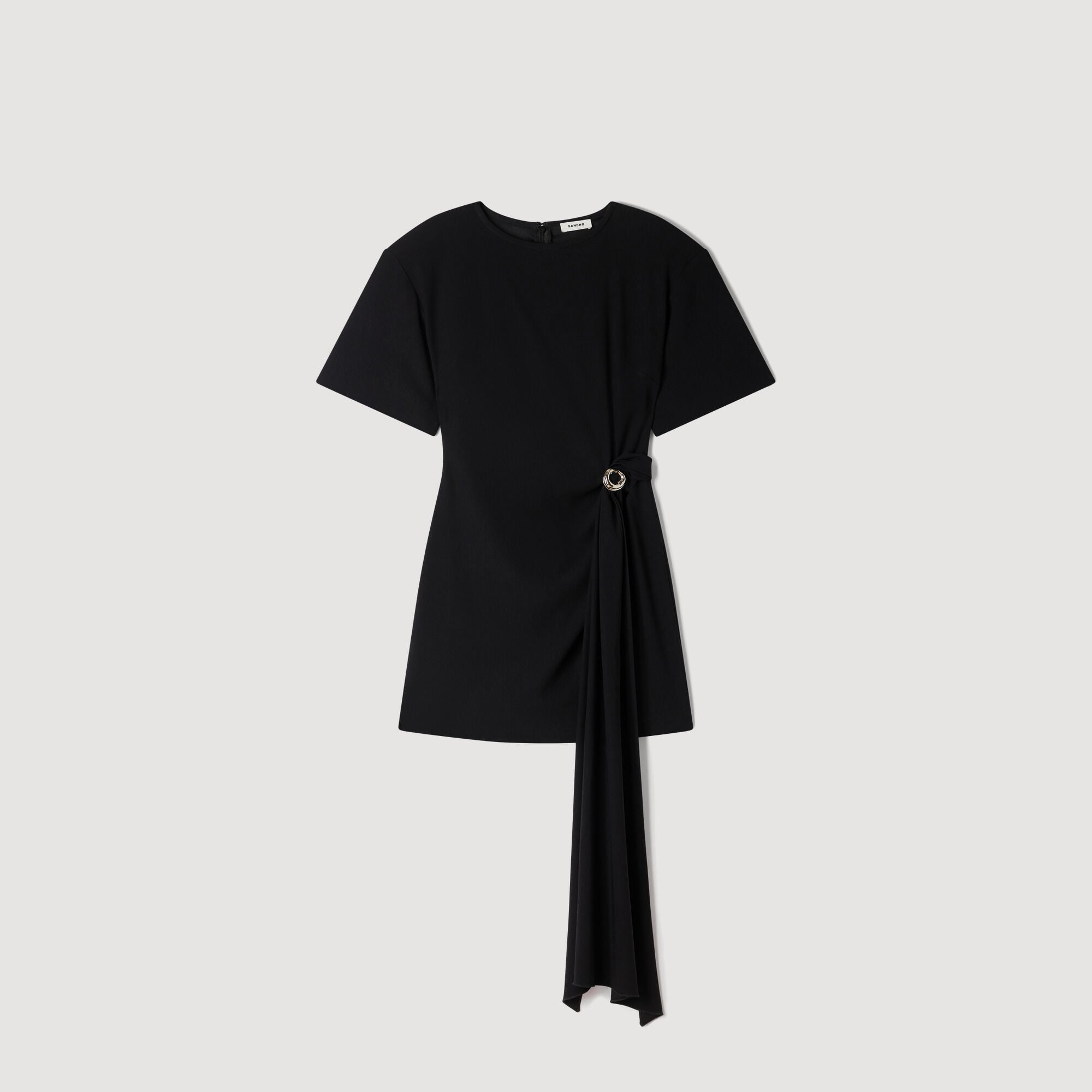 Robe courte drap&eacute;e  - Femme | Sandro Paris