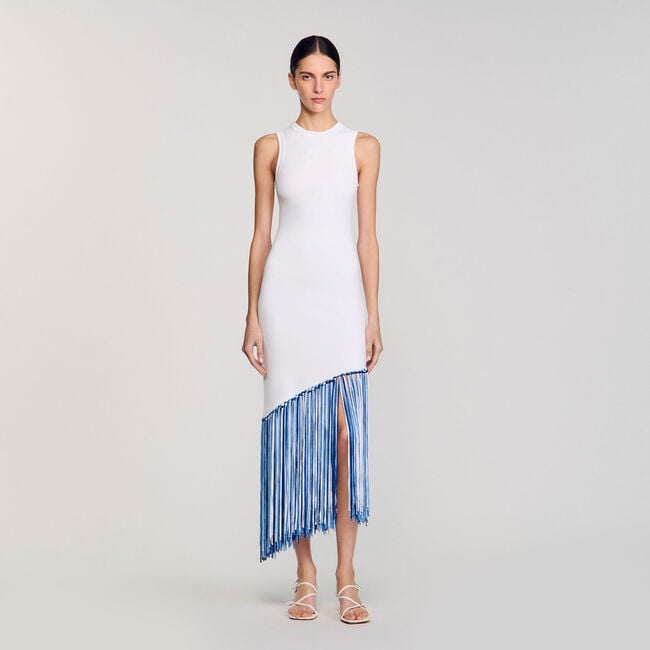 Robe longue  frangée