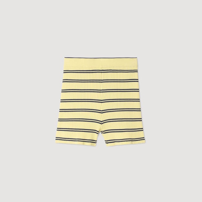 Short en maille à rayures