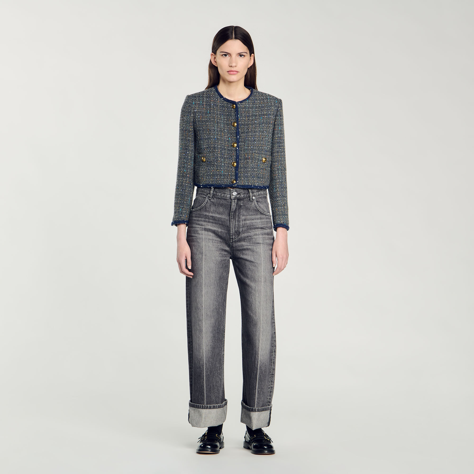 Veste courte en tweed