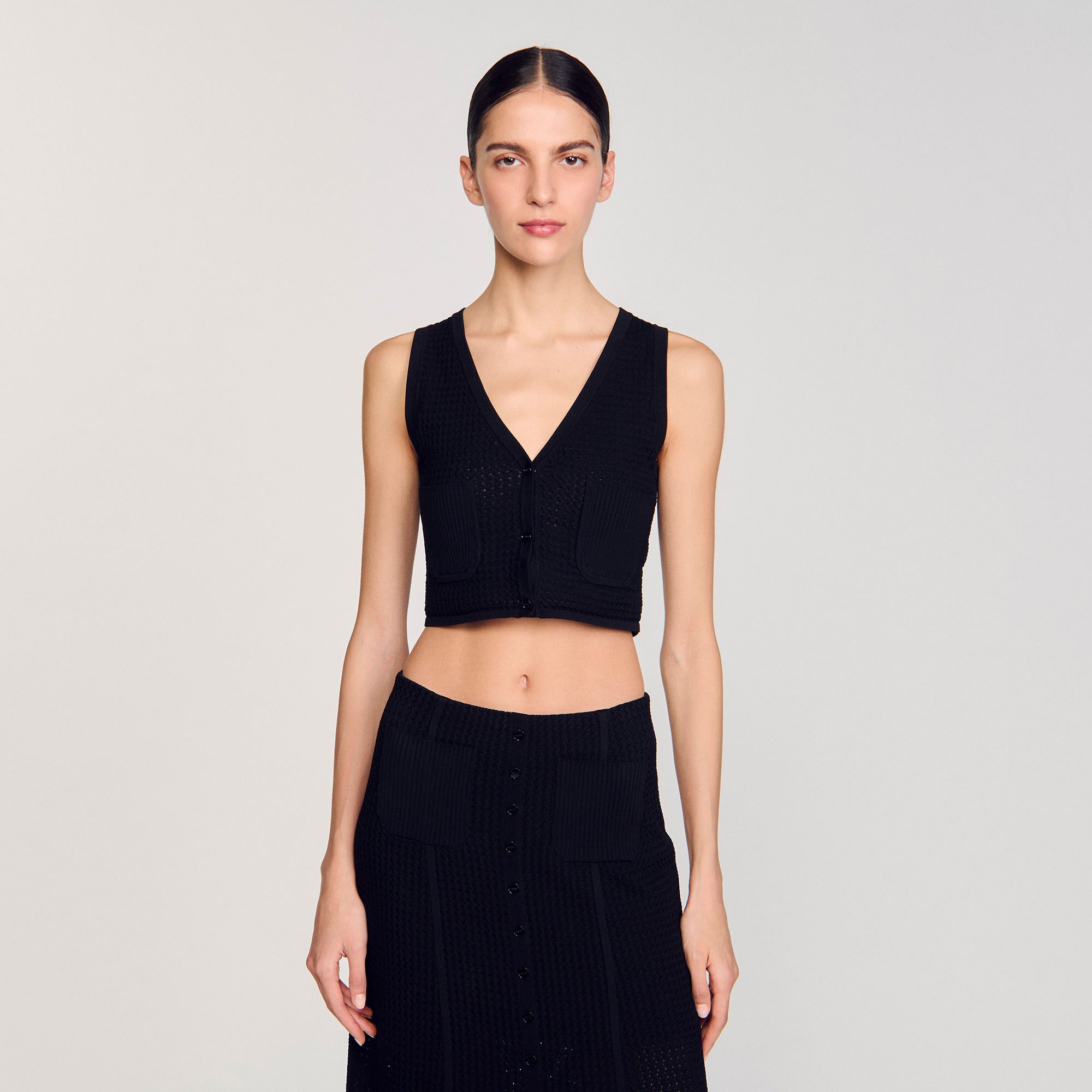 Gilet en maille fantaisie