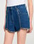 Short en denim strassé