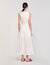 Robe longue froissée à nœud