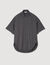 Chemise oversize rayée strassée