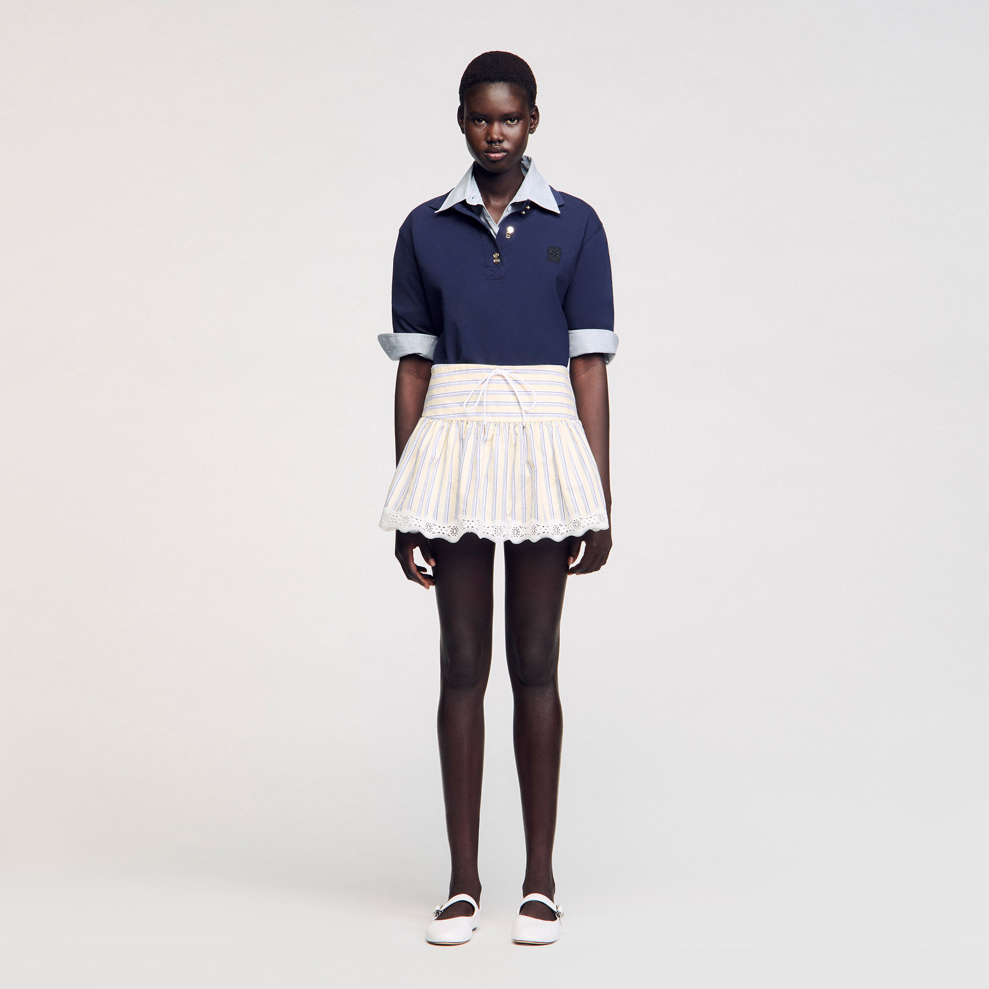 Short jupe à rayures