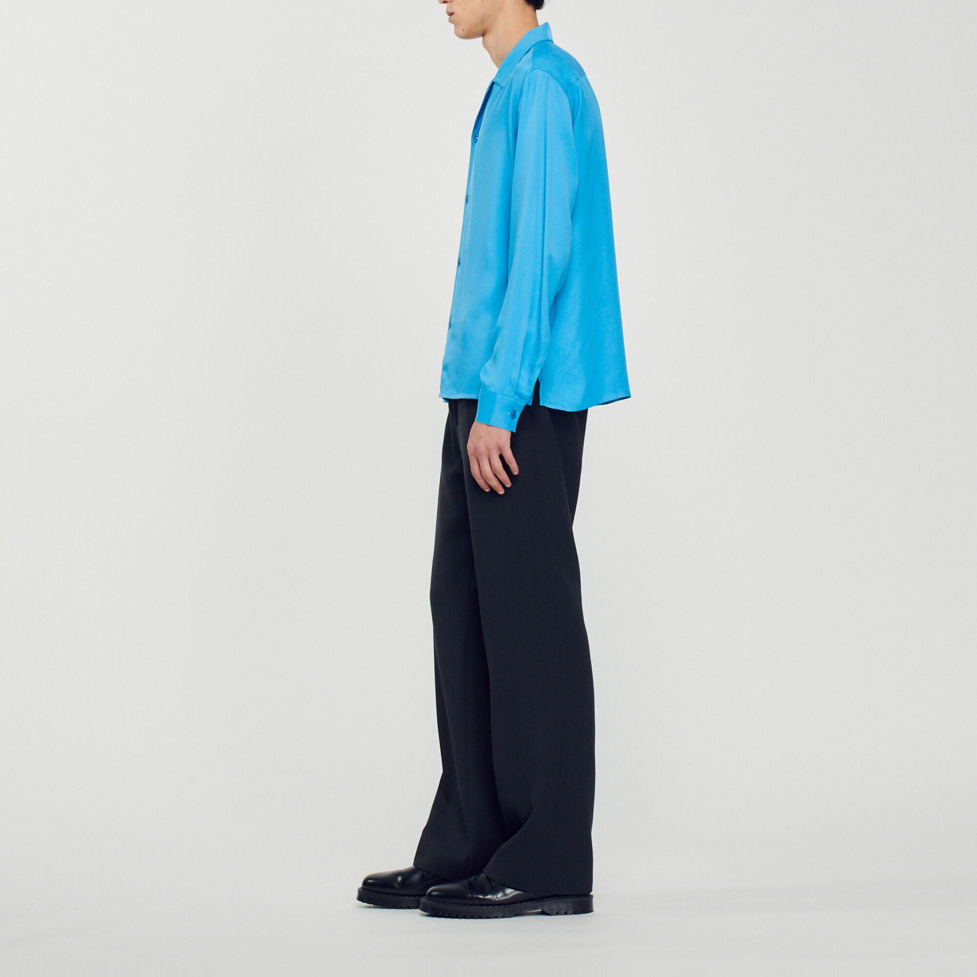Chemise fluide col requin Homme