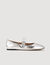 Ballerines en cuir brillant