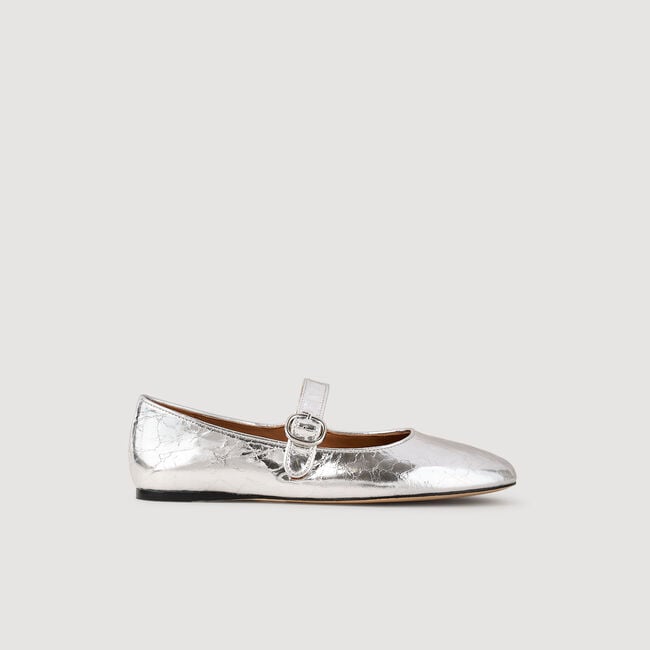 Ballerines en cuir brillant
