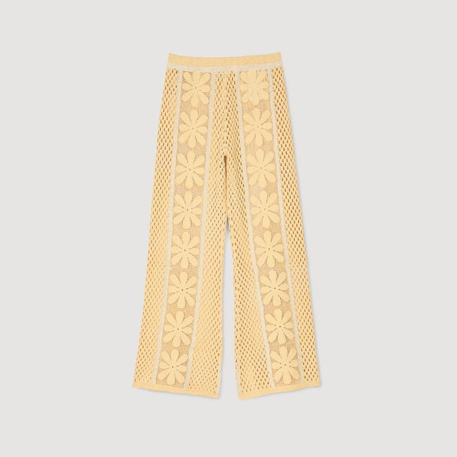 Pantalon droit en crochet