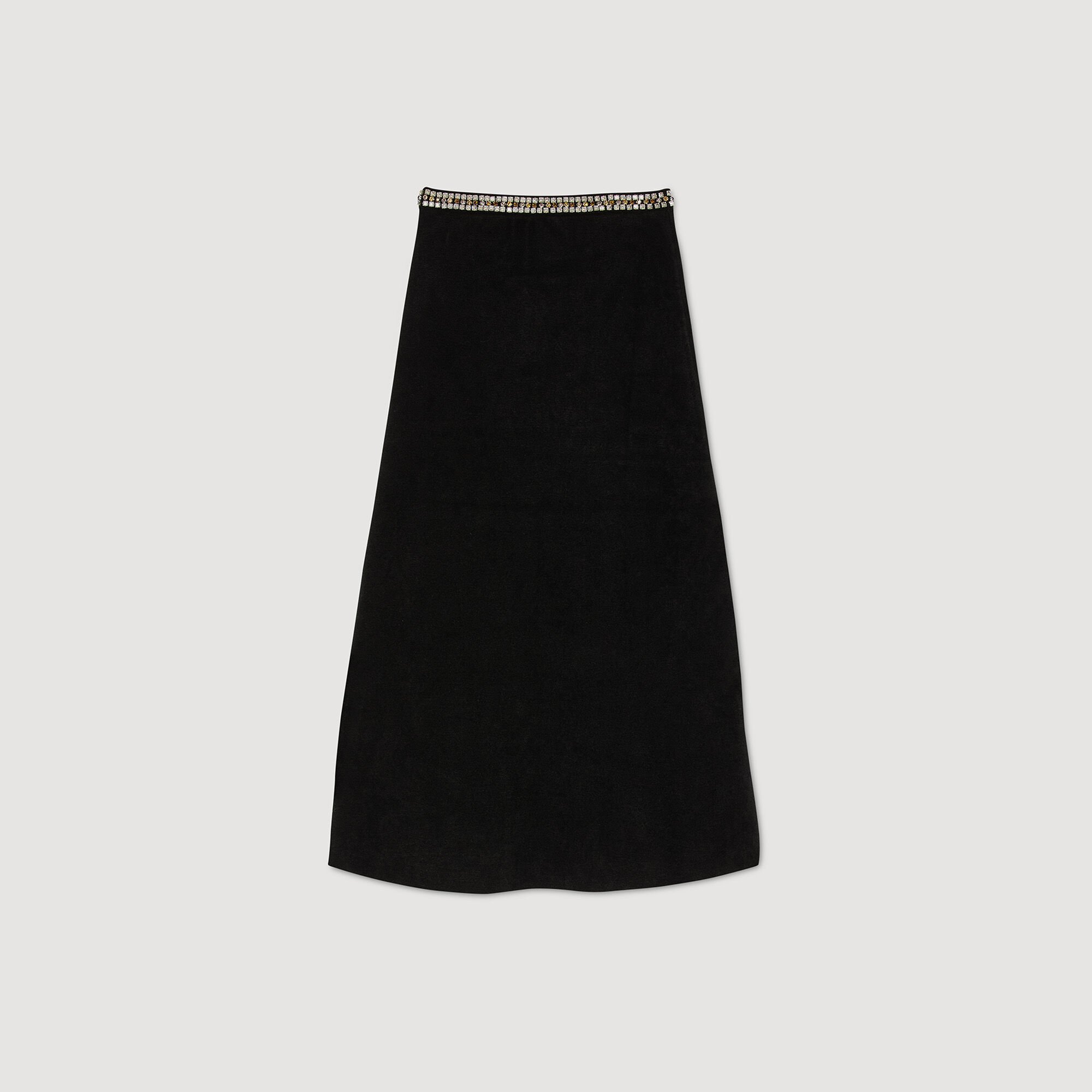 Jupe courte à strass